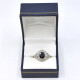 Anillo Antiguo En Oro 18K, Zafiro Azul Legítimo Y Diamantes Anillo Antiguo En Oro 18K, Zafiro Azul Legítimo Y Diamantes