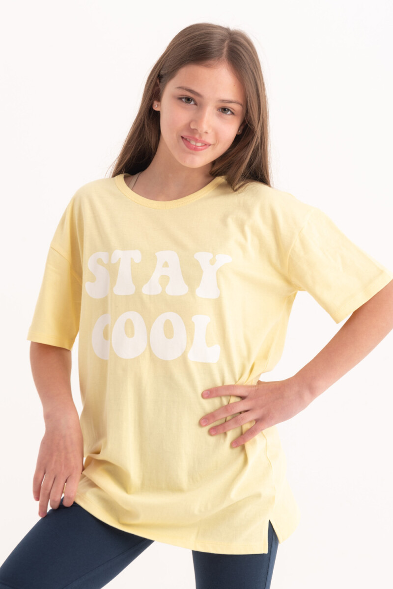 Camiseta manga corta Cool Amarilla