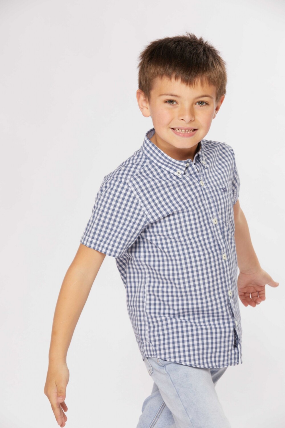 CAMISA A CUADROS Azul