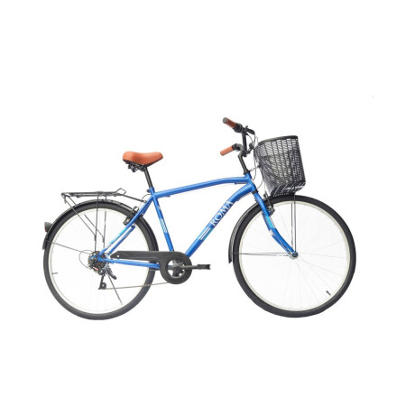 Bicicleta Paseo Masculina Roma Uomo City R26 6v Color Azul Con Pie De Apoyo 5312