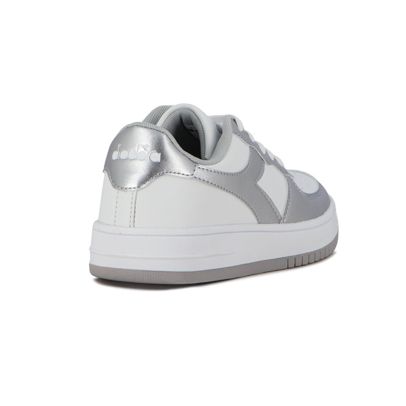 Championes Casuales Mujer Diadora Spitfire Iii Blanco-plateado