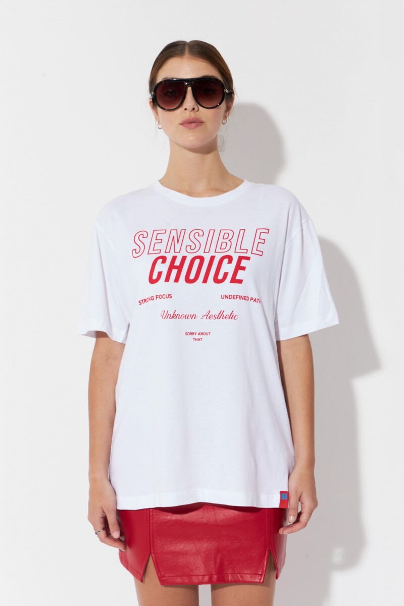 Remera oversize sensible choice blanco