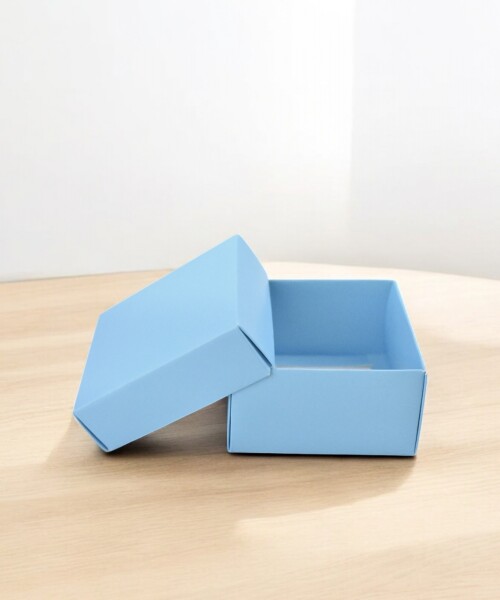 Caja Cuadrada 8x8x4,5 cm CELESTE