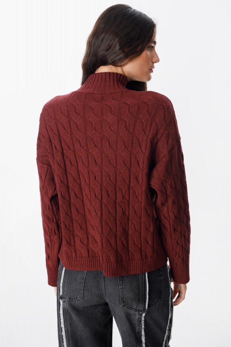 Sweater Liquen Bordeaux