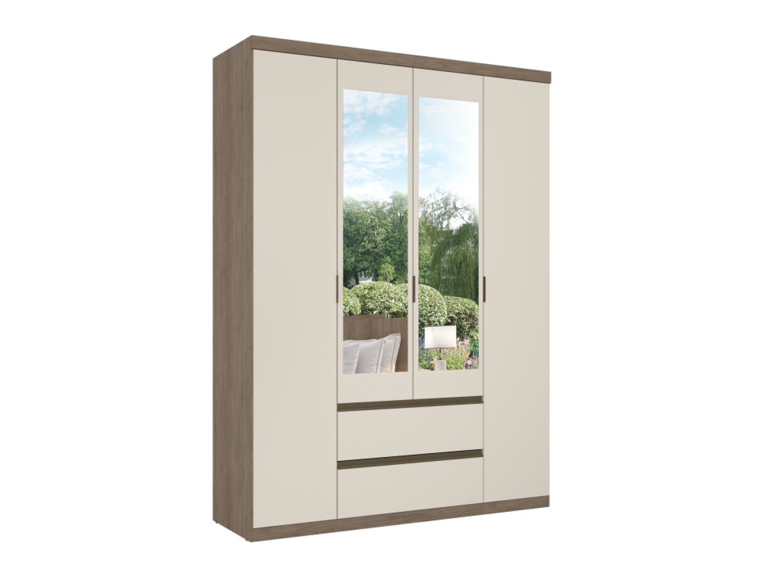 PLACARD NOBRE 4P CON 2 ESPEJO BLANCO 