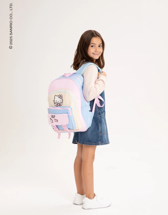 Mochilas y Carteras Infantiles Licencias Mochila Multipocket "hello Kitty" - Combinacion Multicolor