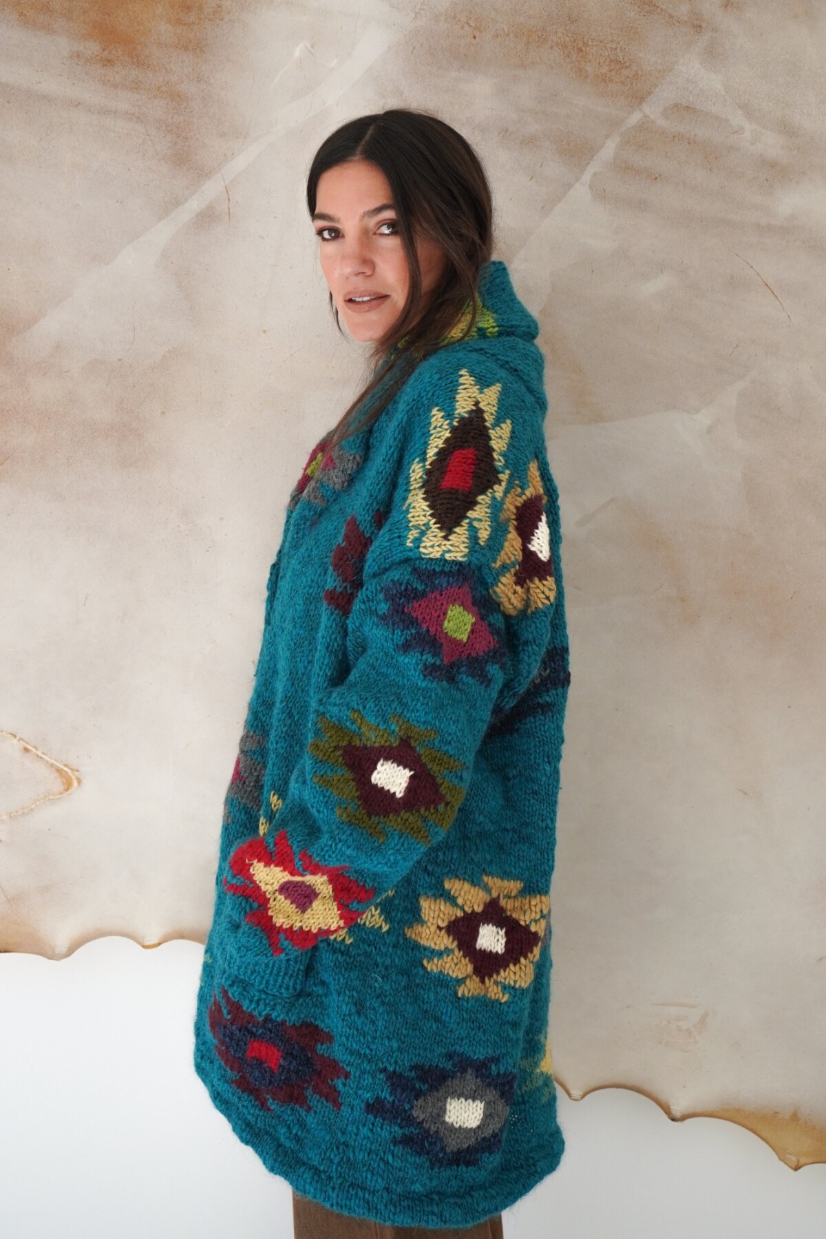 Saco Sony Lana Turquesa