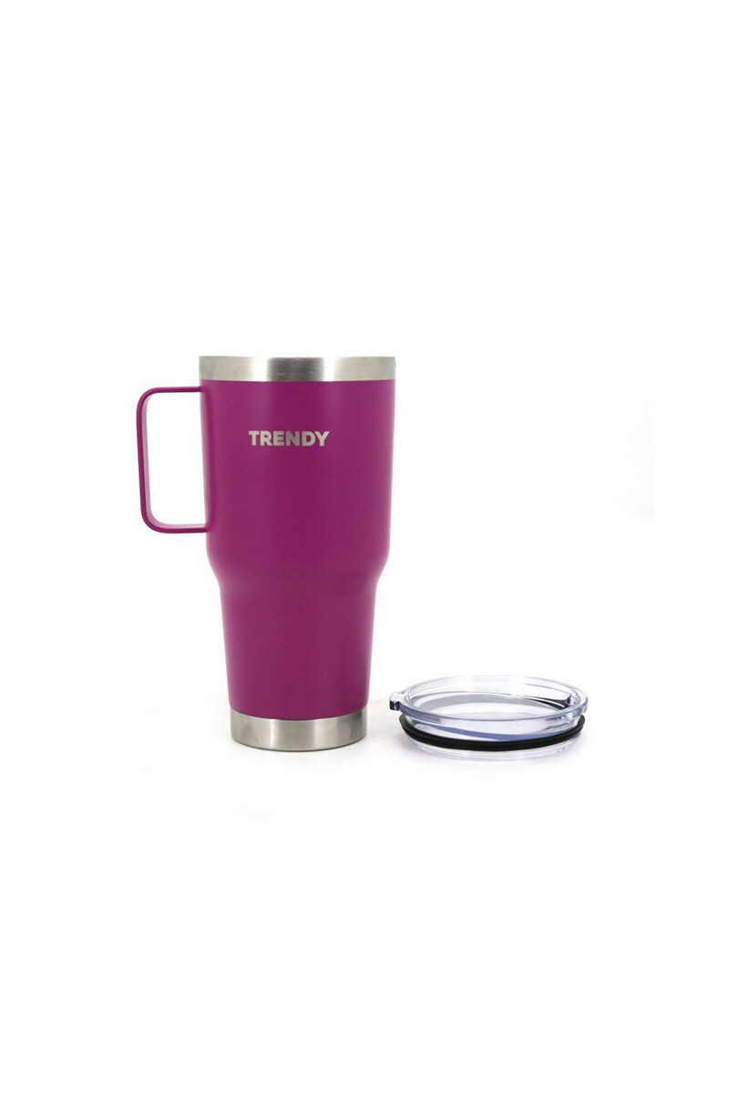 Vaso térmico doble capa de acero 900ML Fucsia