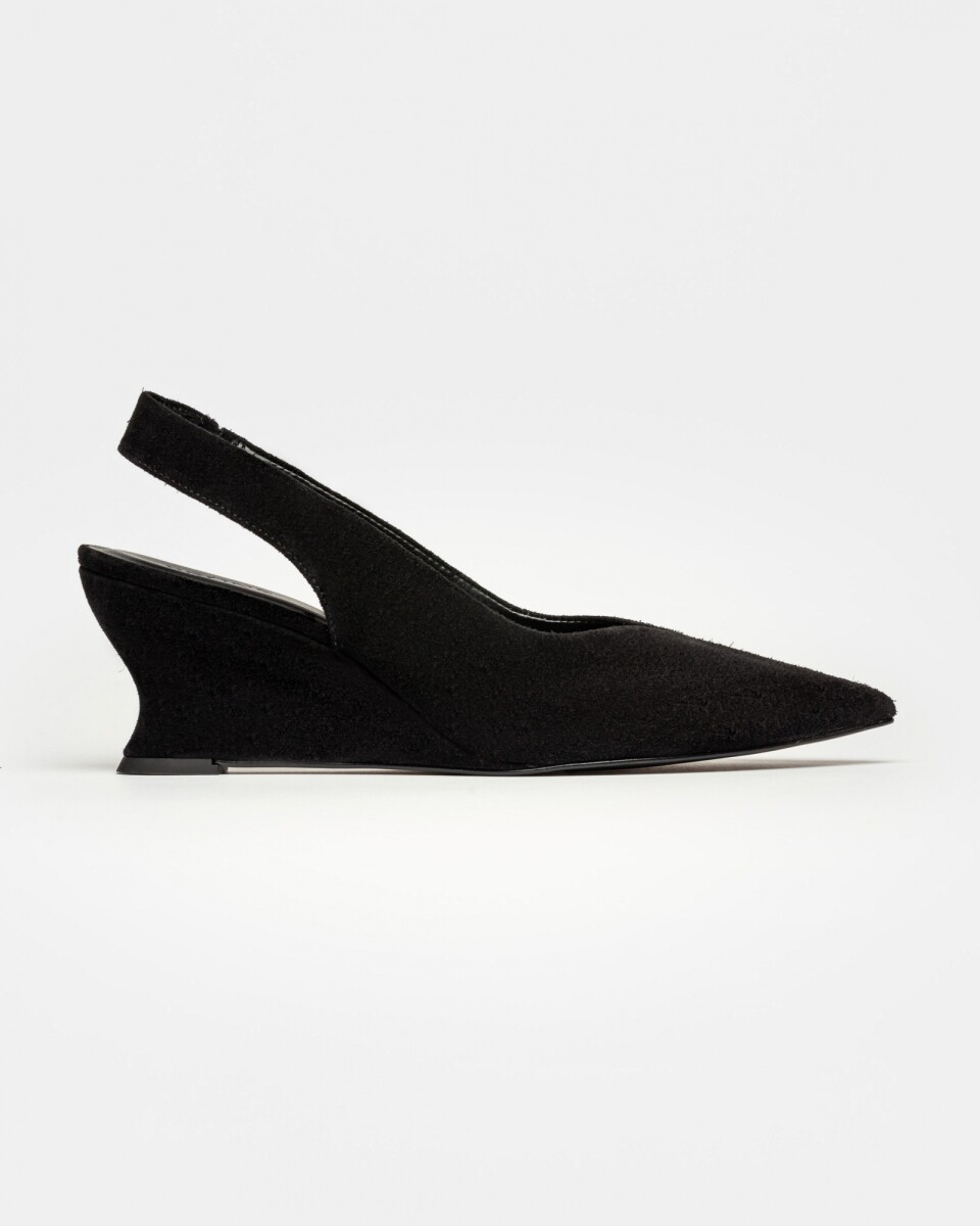 Stiletto Bianca en cuero gamuza - Negro 