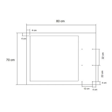 Espejo Anticorrosion Para Baño 80X70 Aqualia 000