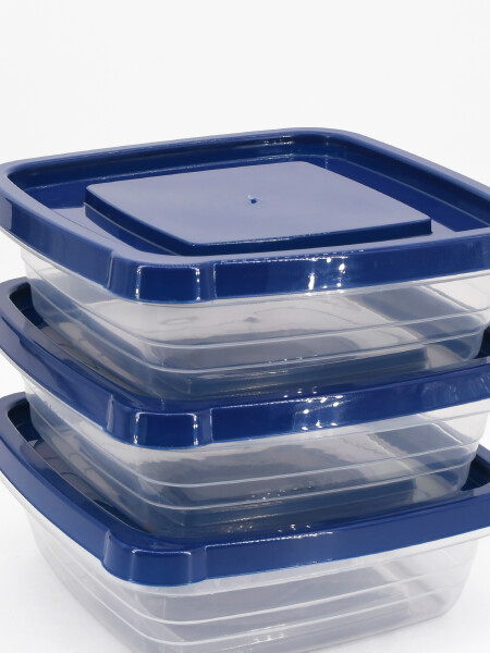 CONTENEDOR ALIMENTOS PACK X3 CELESTE