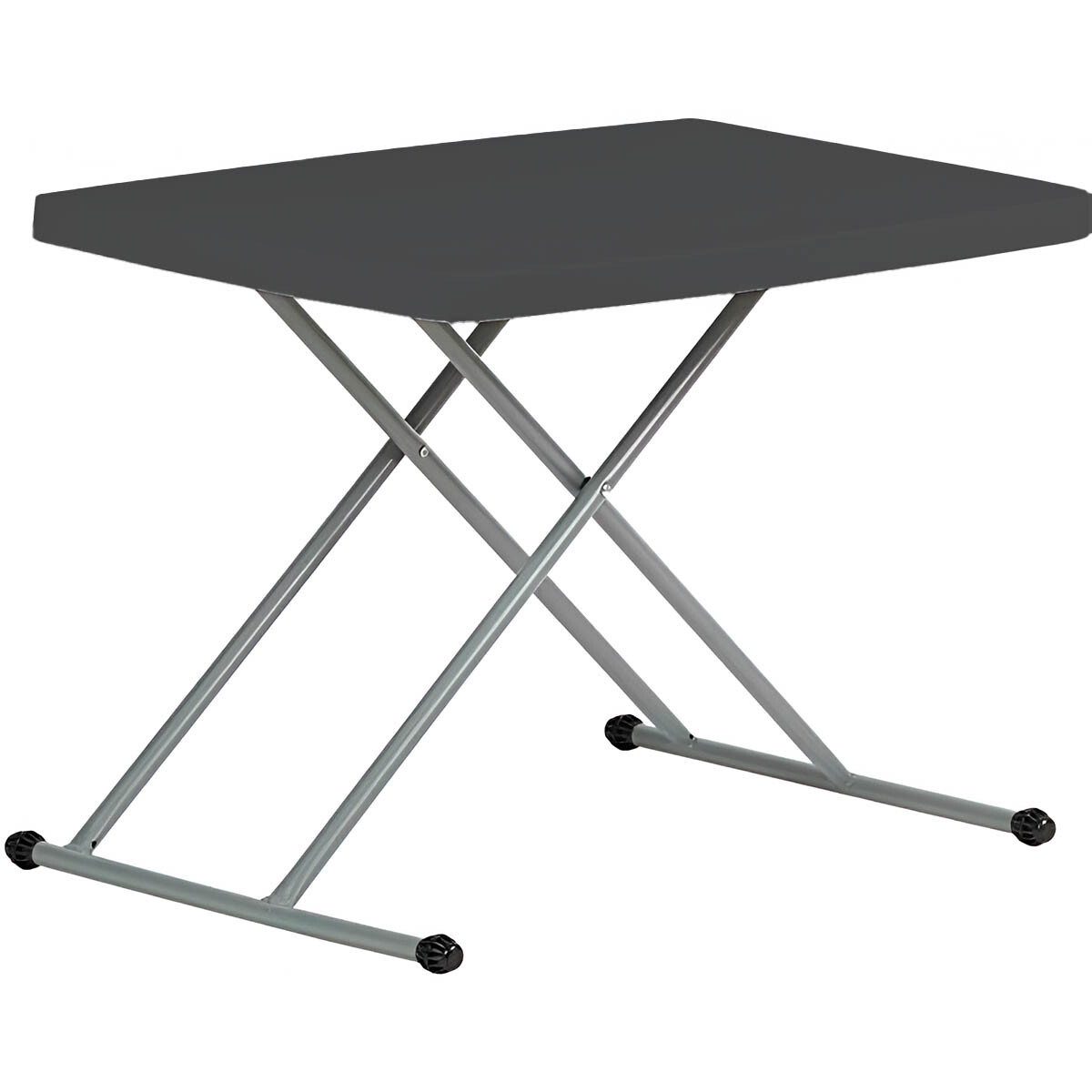 Mesa Plegable Auxiliar Camping Jardín 76x50x28cm - Negro 