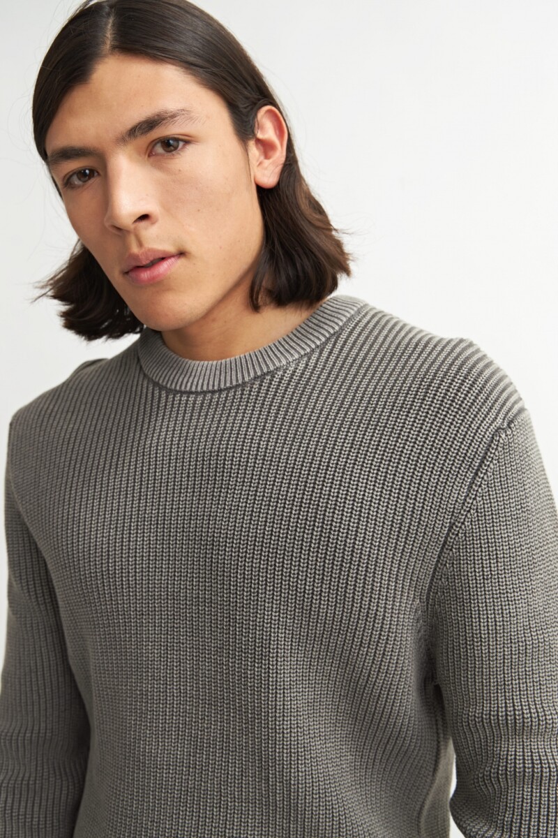 Sweater punto inglés GRIS