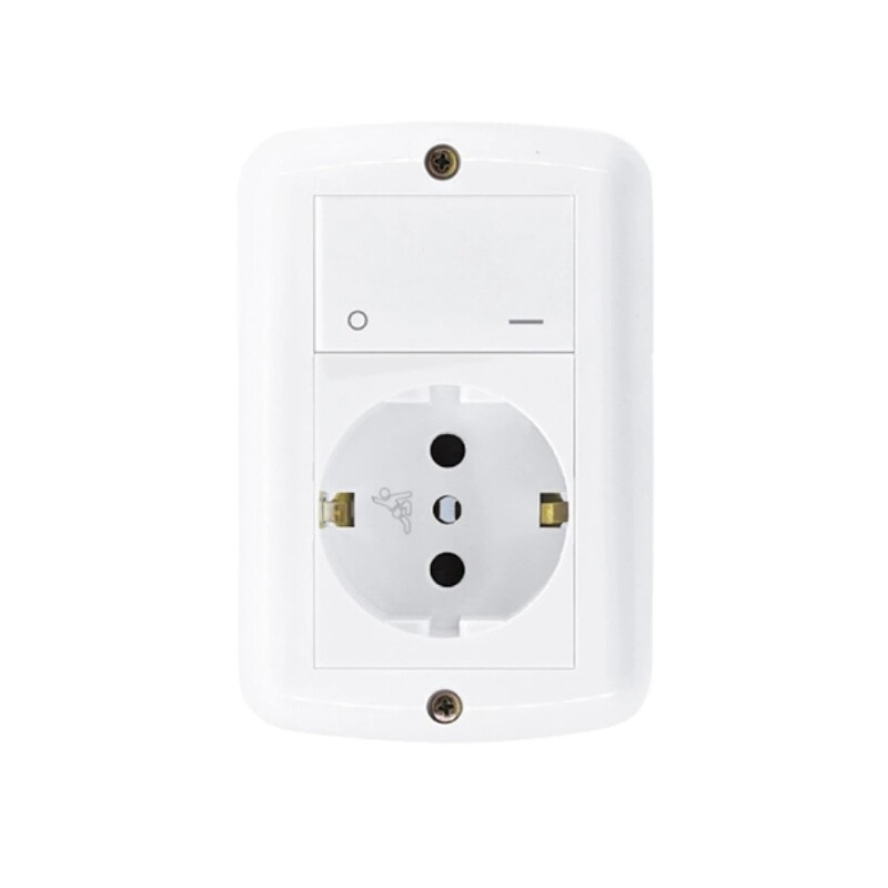 CAJA EXTERIOR CON SCHUKO + BIPOLAR ATENEA Caja Exterior con Schuko con Seguro + Interruptor Bipolar