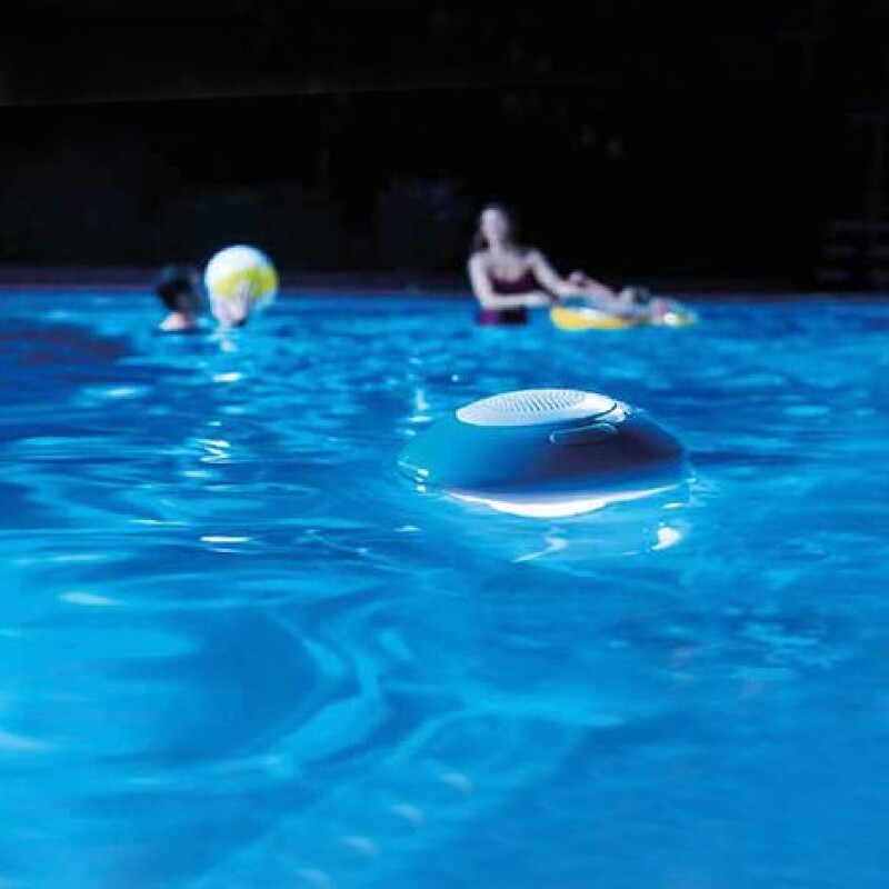 INTEX PARLANTE FLOTANTE PARA PISCINA CON LUZ LED & BLUETOOTH RANGO 30 M Intex Parlante Flotante Para Piscina Con Luz Led & Bluetooth Rango 30 M