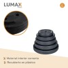 Set 2 Mancuernas Lumax + Barra 2 en 1 + 30kg Discos Pesas Rojo