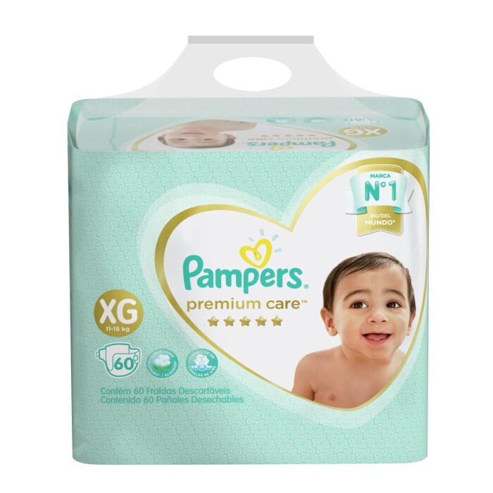 PAMPERS PREMIUN CARE XG PAQUETE X 60 UNI única
