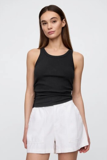 Musculosa Ribbed Mujer Black 22