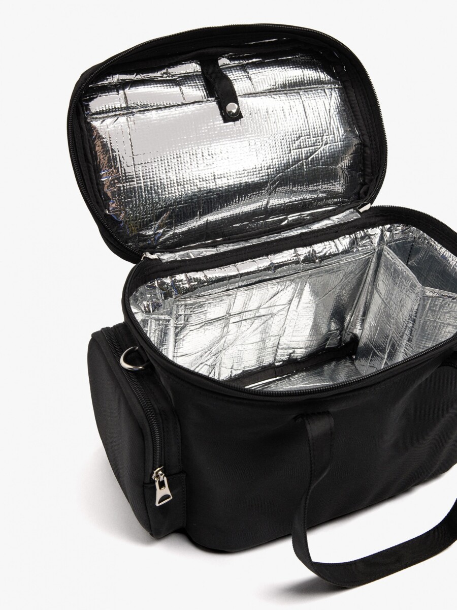 Bolsa Porta-Alimentos Lisa De Nylon negro