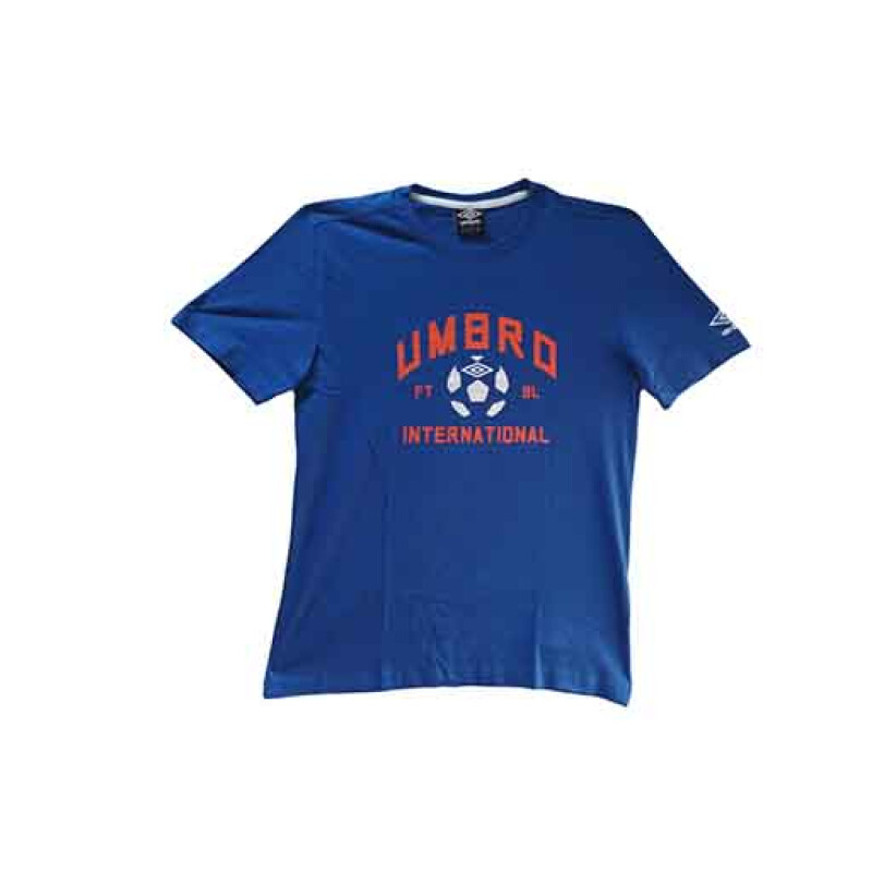 Remera de Hombre Umbro Internacional Azul Real - Anaranjado - Blanco