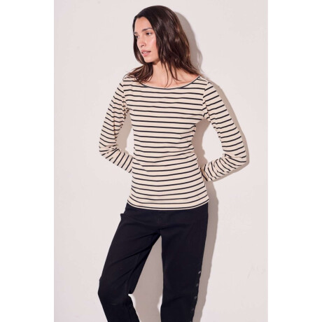 Remera Algodón Elastno Nácar