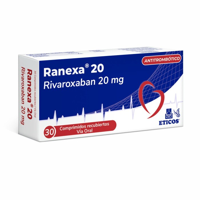 RANEXA 20 MG CJ X 30 COMPR. RECUB. única
