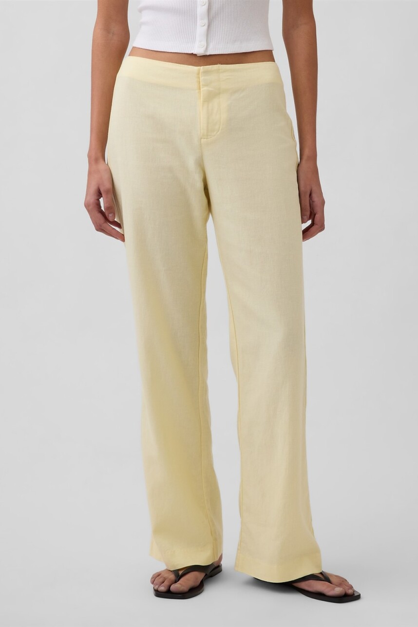 Pantalón Tiro Bajo Mujer Maize