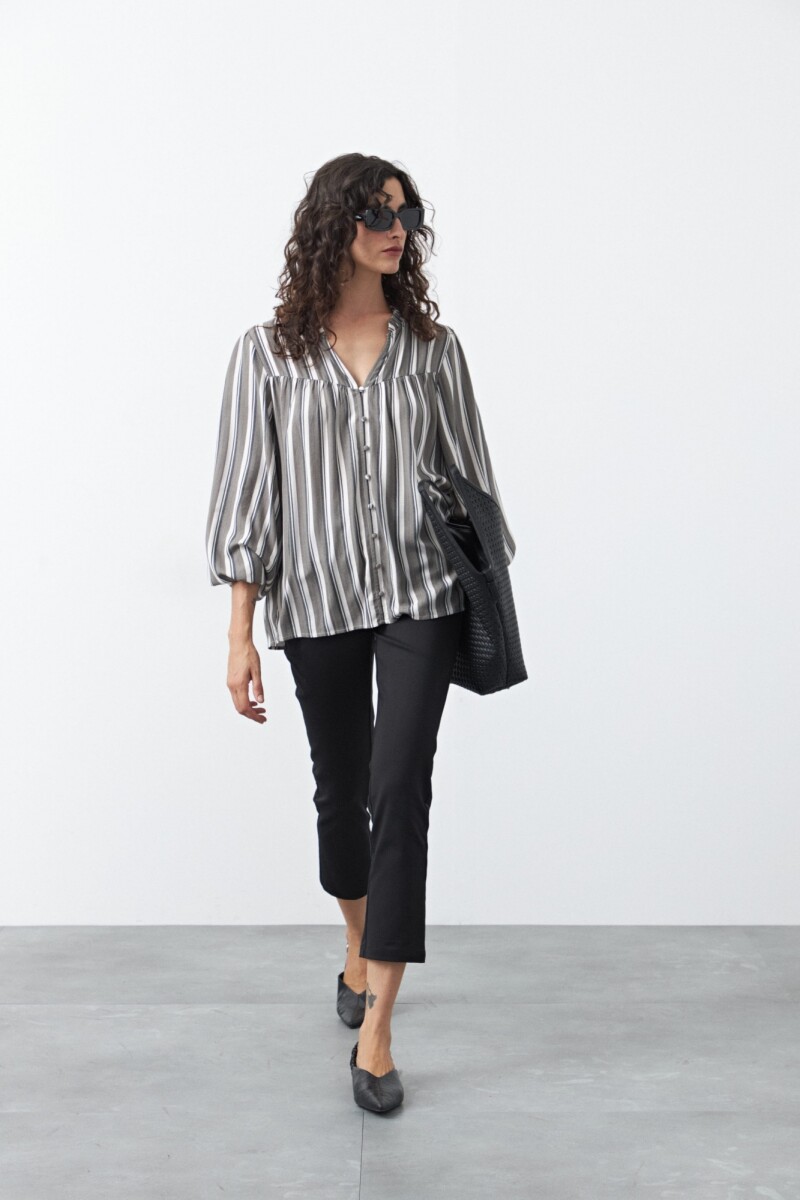 CAMISA TOPACIO Negro/Blanco