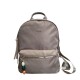 Mochila microfibra con llavero Beige