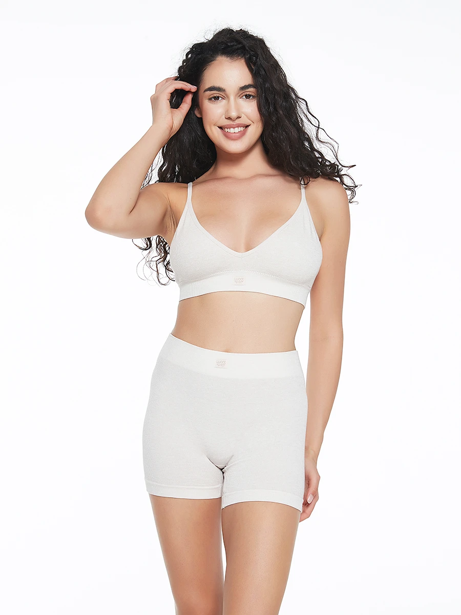 SHORT SEAMLESS GIA - BEIGE MELANGE 