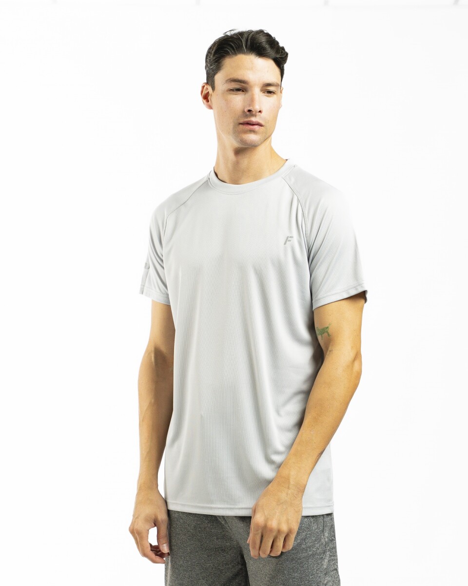Remera Deportiva Dry Fit - Gris Claro 