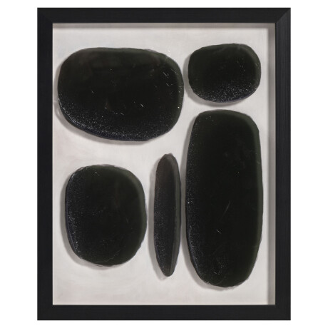 CUADRO VIDRIO-Y-MDF NEGRO CIRCLES, 28 35, 28*35
