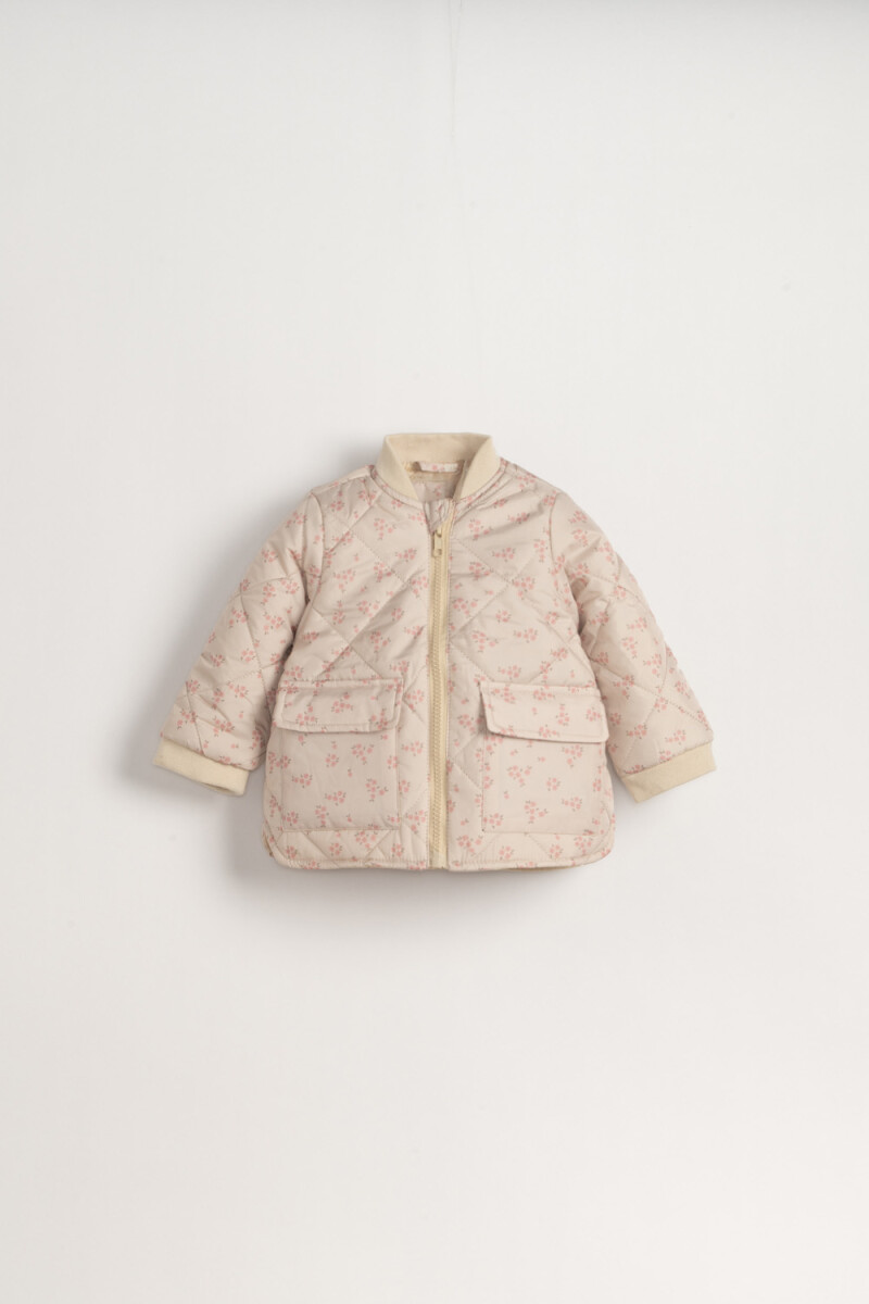 Campera abrigo capitoneada - Beige 
