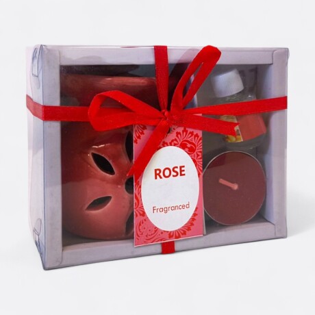 Set De Hornito + Esencia + Vela Rojo