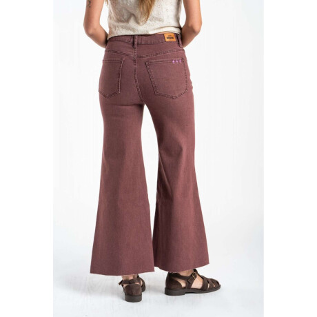 Flare Wide Leg Lavado Burdeos
