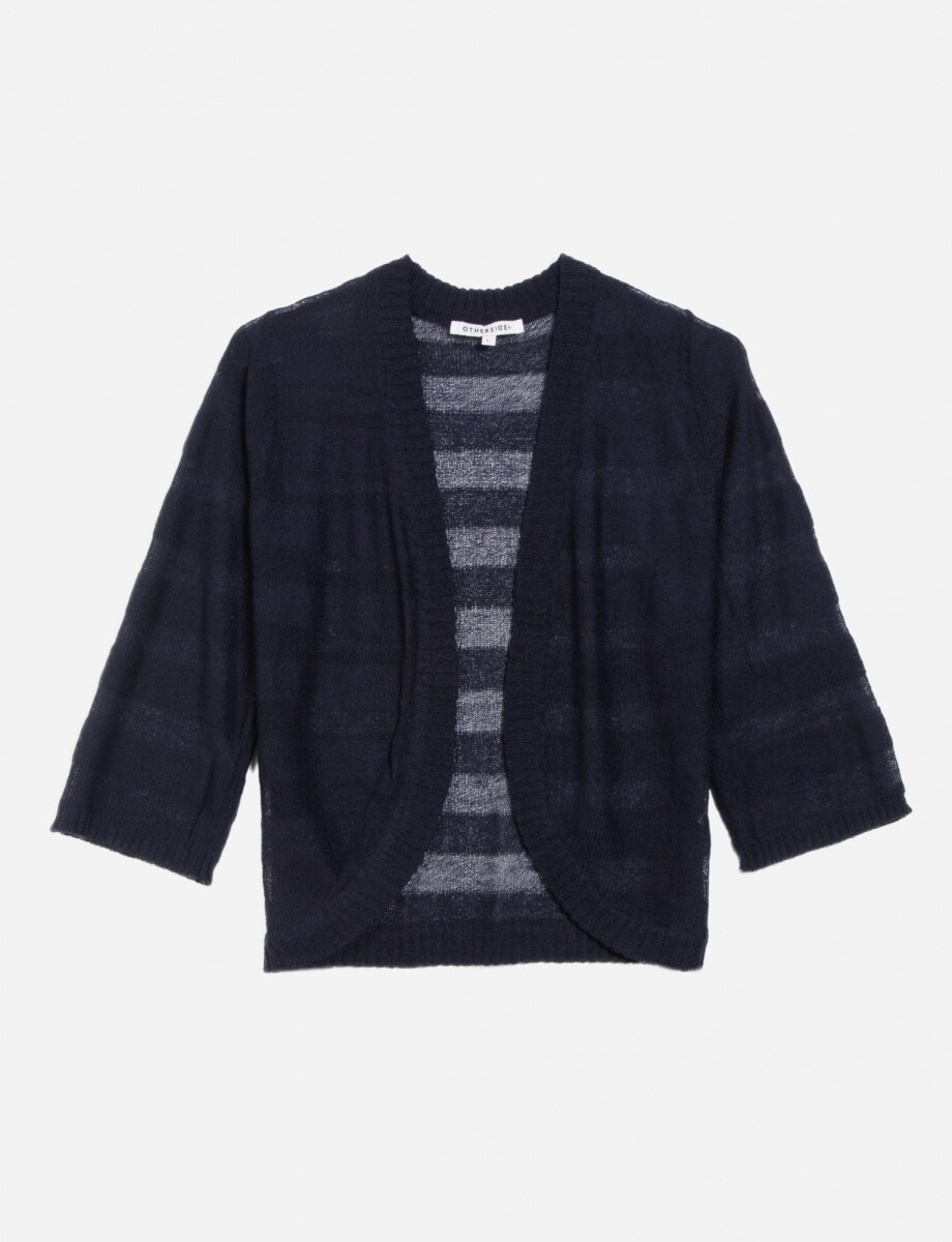 Cardigan rayado - Azul 