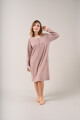 Camisón en Lanilla con Botones Beige