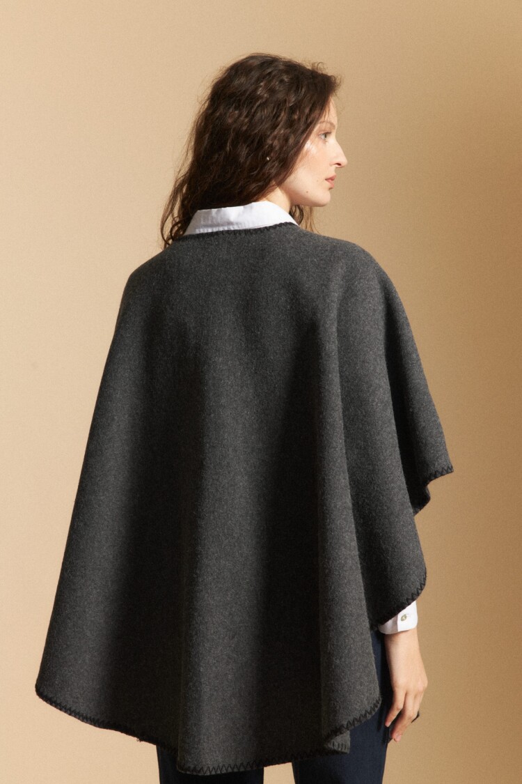 PONCHO MECHA Gris Melange