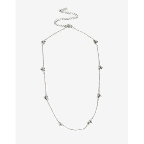 Collares Cortos Metal Plateado