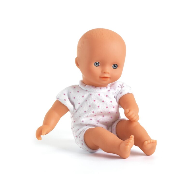 Set de muñeca bebe y moises Mini Pomea 20cm- Mini Barbara Set De Muñeca Bebe Y Moises Mini Pomea 20cm- Mini Barbara
