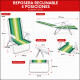 Set x2 Silla reclinable 4 posiciones aluminio VERDE