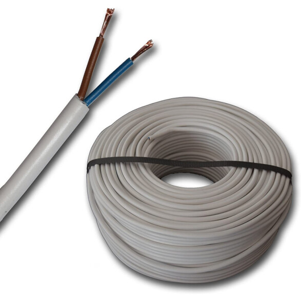 Cable bajo plástico gris 2x2mm² - Rollo 100 mts. N04304
