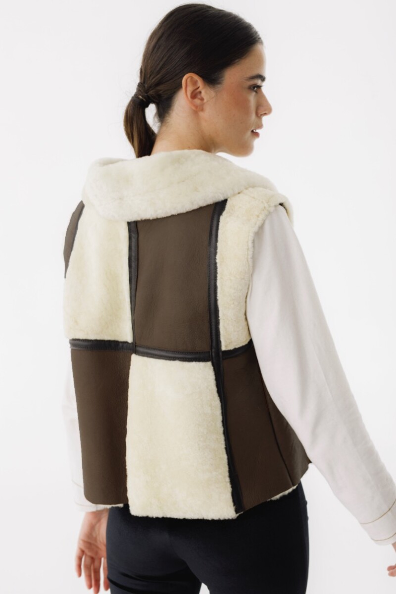 Chaleco Mix Chocolate y Beige