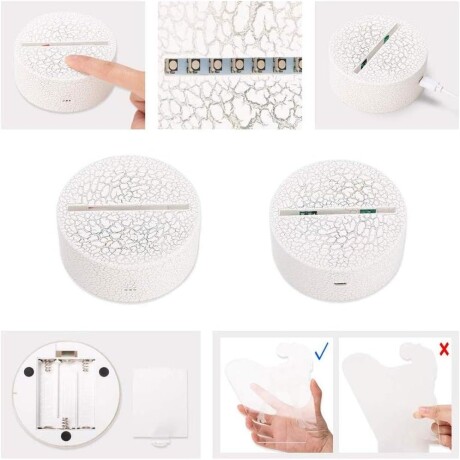 Lámpara Decorativa 3D Multicolor Táctil Atrapasueños Plumas