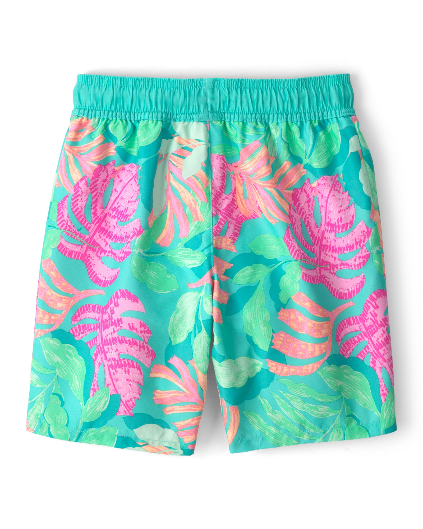 Short de baño con protección UPF 50+, verde, diseño tropical Sin color