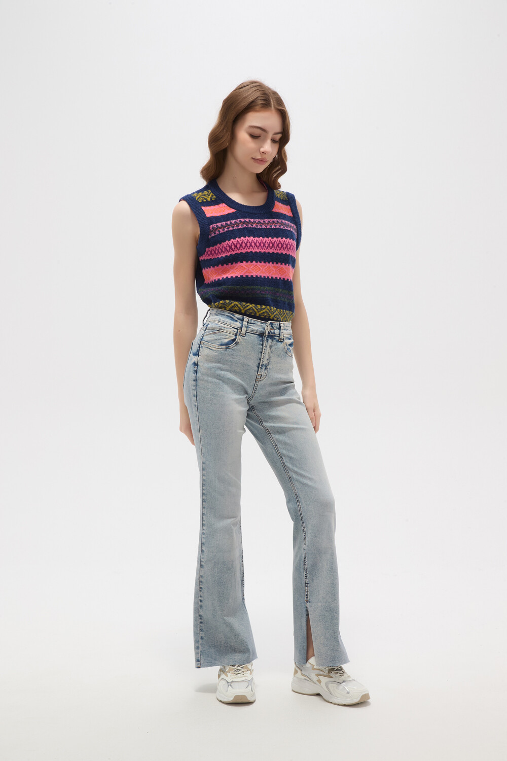 Pantalon Strada Celeste Grisaceo