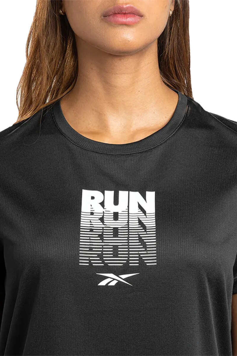 Running speedwick graphic tee Negro