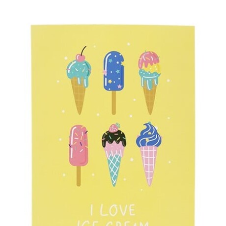 Cuaderno helados A4 amarillo