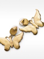 Pendientes De Mariposa Con Piedras verde