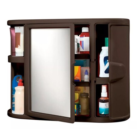 Botiquines Para Baño Con Espejo Gabinete Plastico Hts Wengue